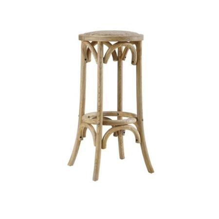 LINON HOME DECOR PRODUCTS Rae Rattan Seat Backless Bar Stool BS154RATT01U